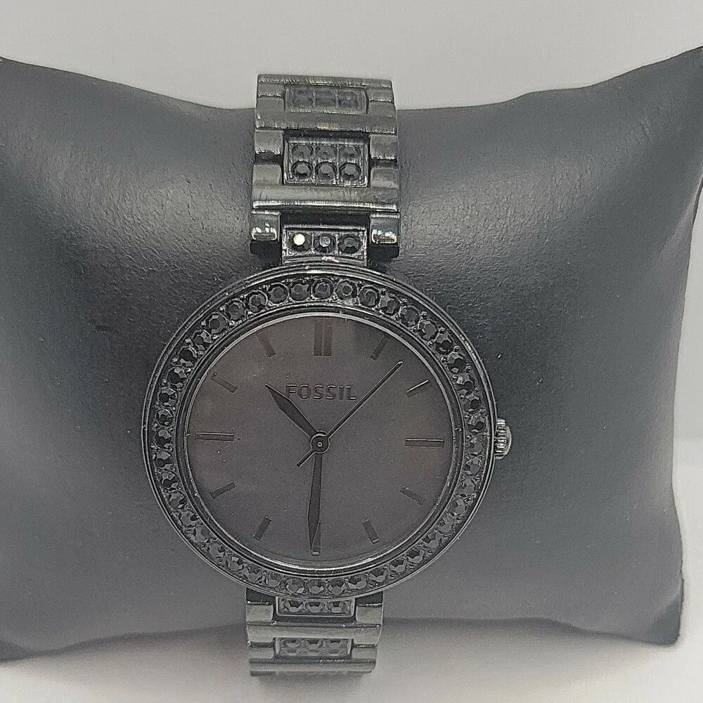 Fossil Karli BQ3440 Women's Black Stainless Steel Analog Dial Quartz Watch AM898